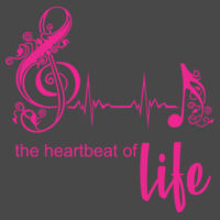 the heartbeat of life  - Ladies Fan Favorite &#153; Blend V Neck Tee Design