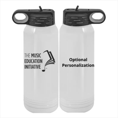 MEI Personalized  - Custom 30 oz. White Stainless Steel Vacuum Insulated Water Bottle Thumbnail