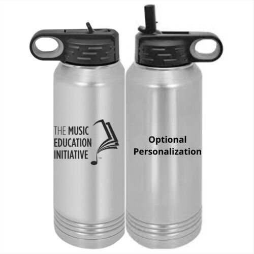 MEI Personalized  -  Custom 30 oz. Silver Stainless Steel Vacuum Insulated Water Bottle Thumbnail