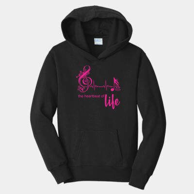 the heartbeat of life  - Youth Fan Favorite Fleece Pullover Hooded Sweatshirt Thumbnail