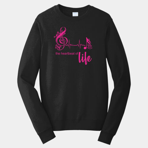 the heartbeat of life  - Fan Favorite Fleece Crewneck Sweatshirt Thumbnail
