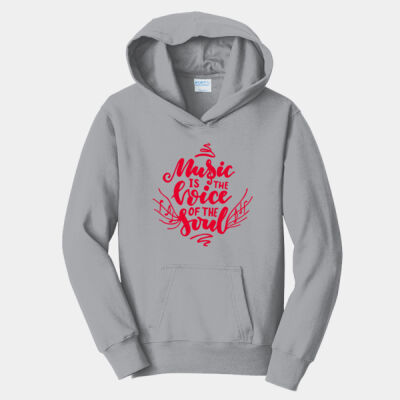Music is the Voice of the Soul - Youth Fan Favorite Fleece Pullover Hooded Sweatshirt Thumbnail