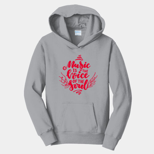 Music is the Voice of the Soul - Youth Fan Favorite Fleece Pullover Hooded Sweatshirt Thumbnail