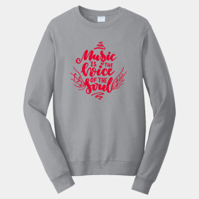 Music is the Voice of the Soul - Fan Favorite Fleece Crewneck Sweatshirt Thumbnail