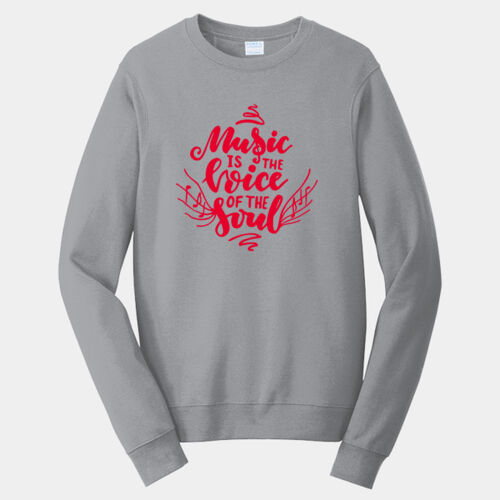 Music is the Voice of the Soul - Fan Favorite Fleece Crewneck Sweatshirt Thumbnail